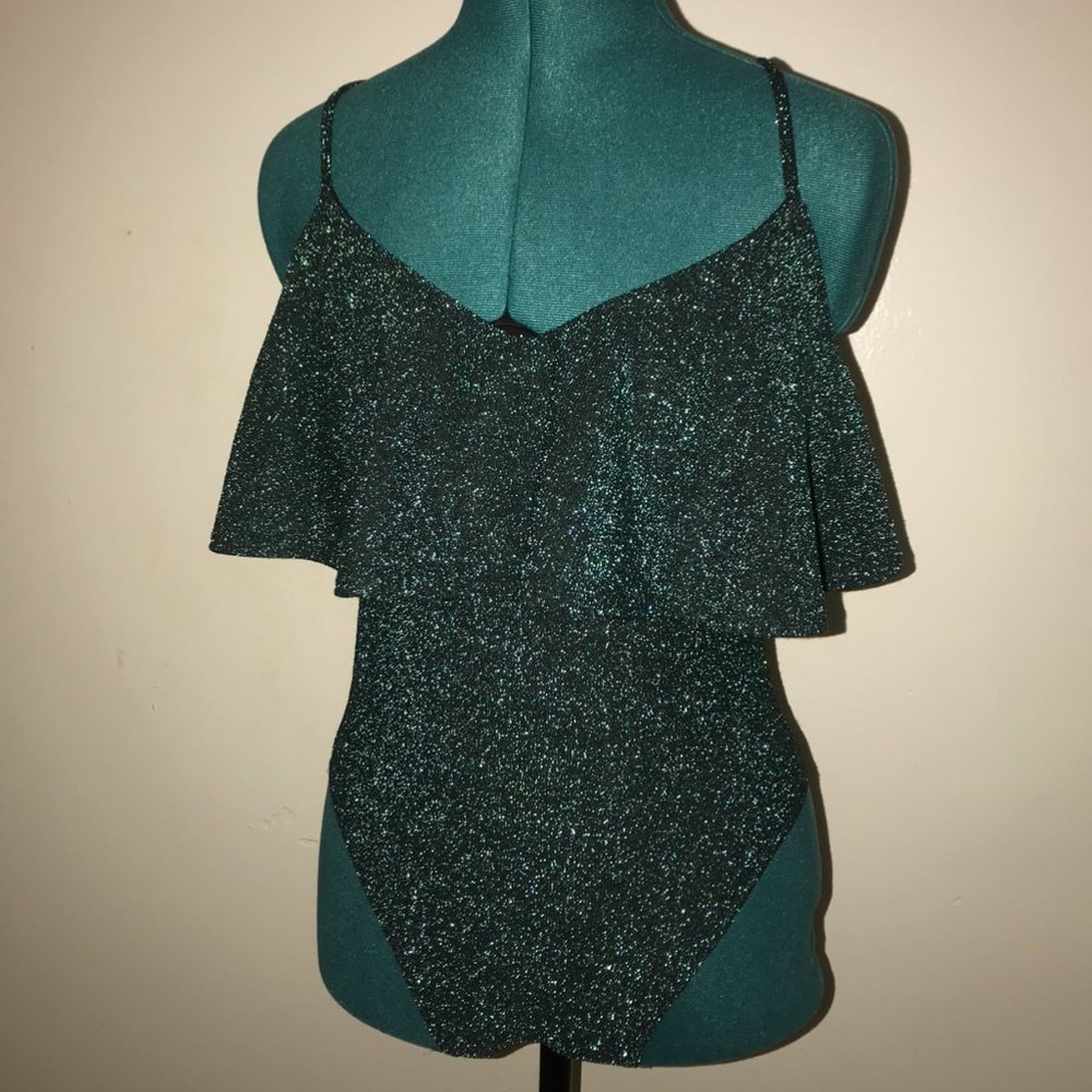 Emerald Green Glitter ZARA Bodysuit